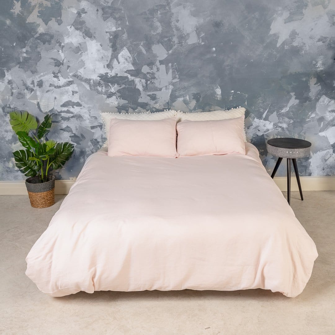 BlushLuxe – French Linen Bed Set for Bedroom