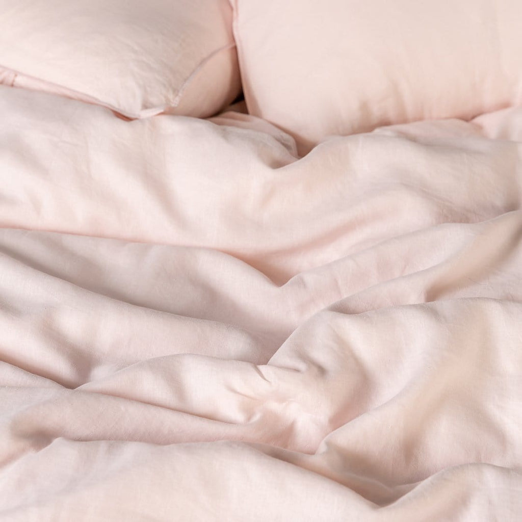 BlushLuxe – French Linen Bed Set for Bedroom