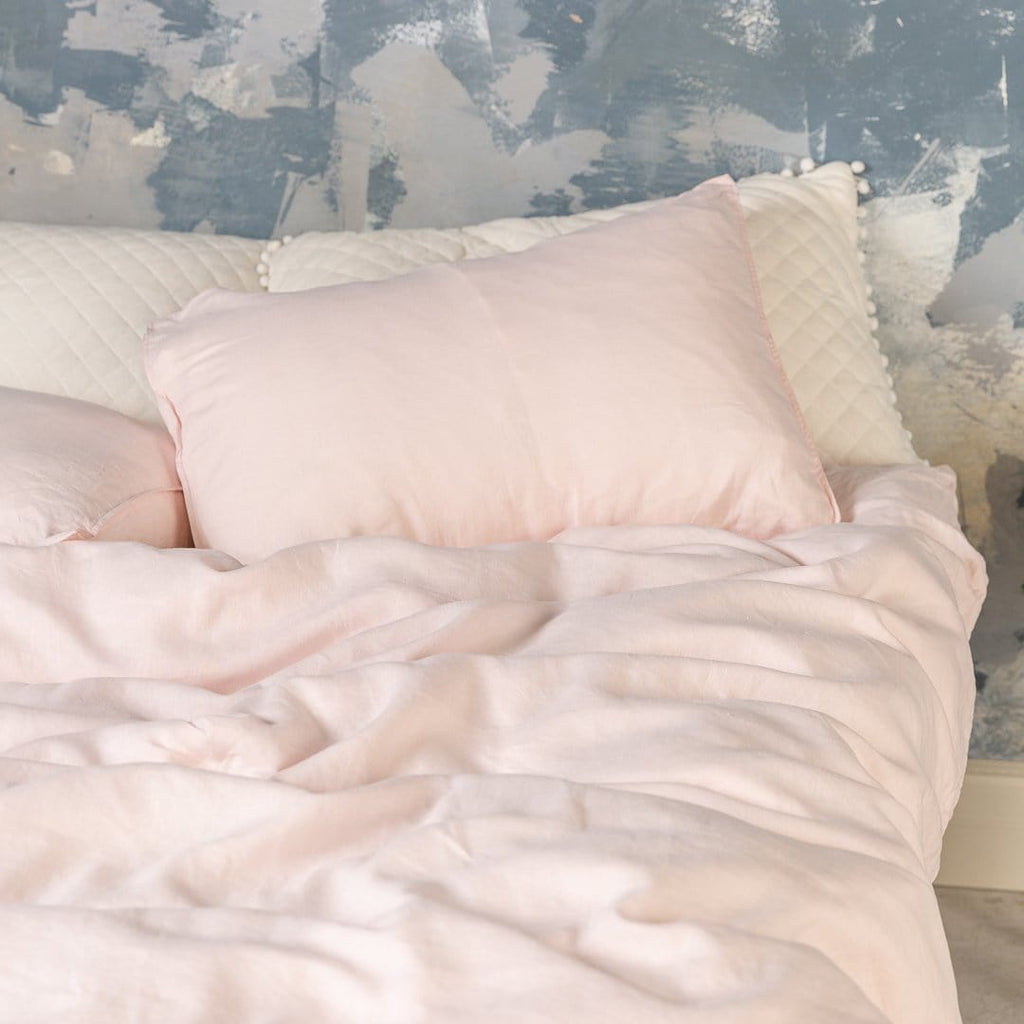BlushLuxe – French Linen Bed Set for Bedroom