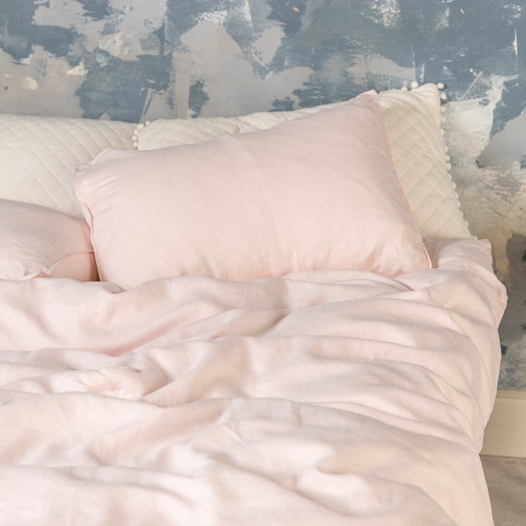 BlushLuxe – French Linen Bed Set for Bedroom