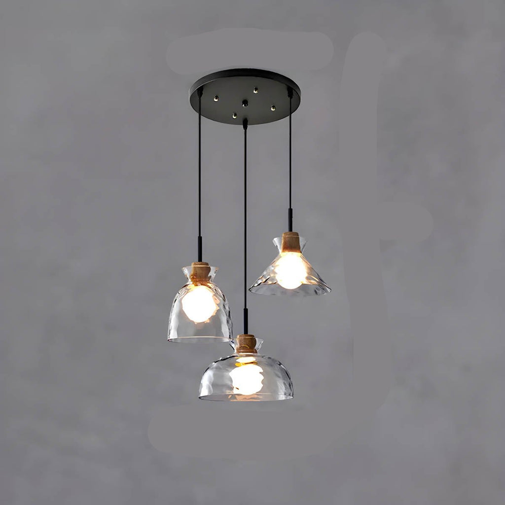 LuxeGlow Chic Glass Chandelier - Modern Elegant Glass Ceiling Lamp