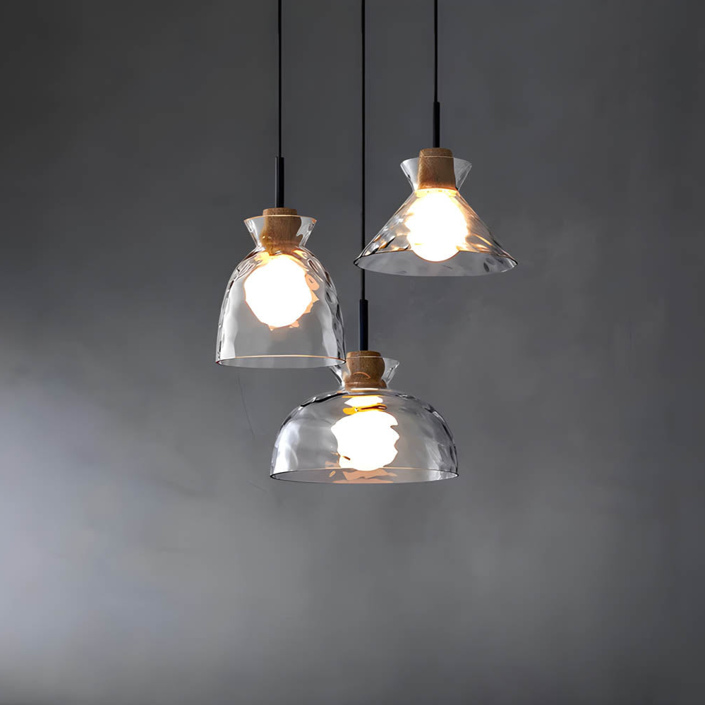 LuxeGlow Chic Glass Chandelier - Modern Elegant Glass Ceiling Lamp