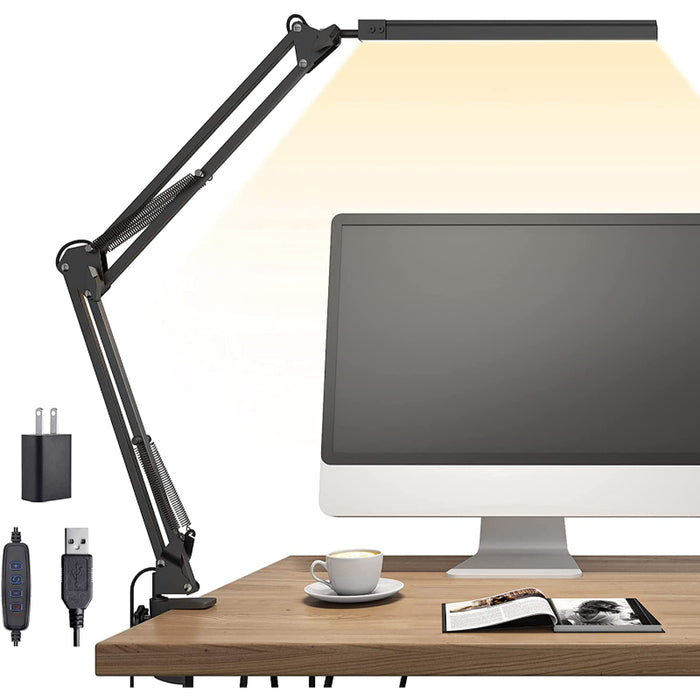 LED Desk Lamp - Adjustable Lamp with Clamp