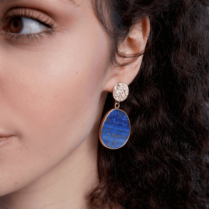 CelestialLuxe Earrings – Protective Lapis Earrings