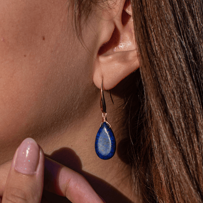 DreamLapis Earrings - Elegant Deep Blue Earrings