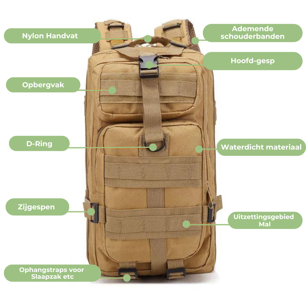 TrailMaster Backpack – Waterproof Tactical Backpack for Outdoor