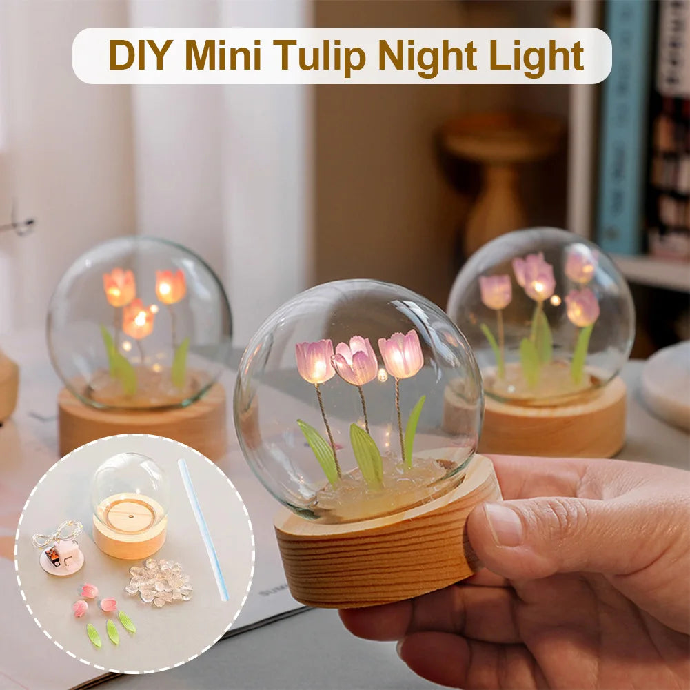 TulipGlow Elegant Floral Table Lamp – Refined Lighting