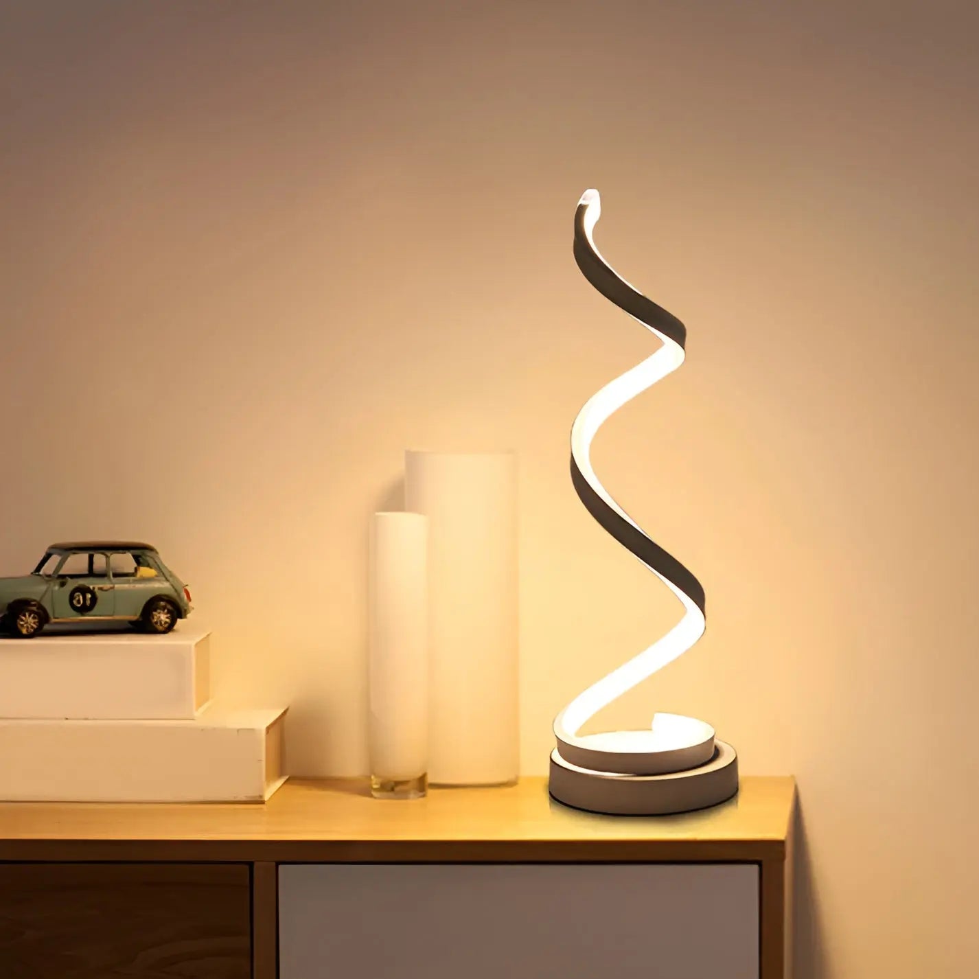 Elegant Spiral Glow LED Desk Lamp – Energy-Efficient, Durable & Eye-Friendly Design