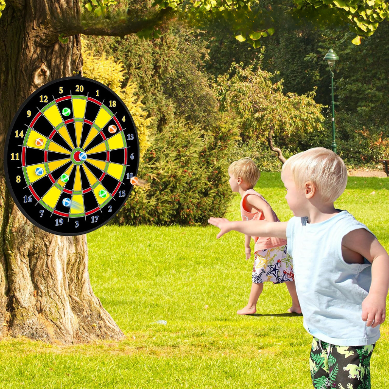 PlayTarget - Large Kids Dartboard with Sticky Darts