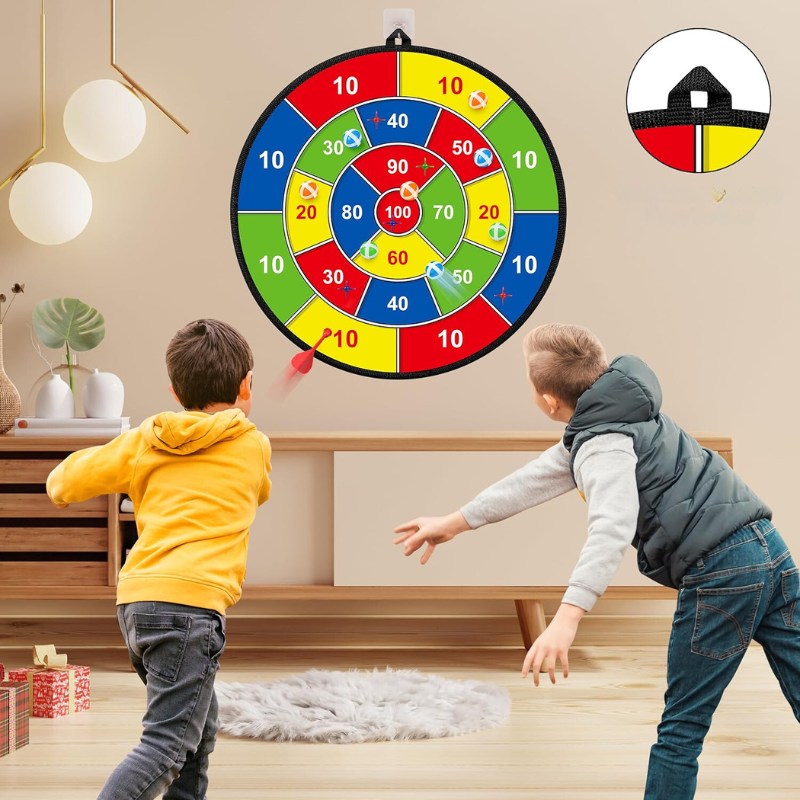 PlayTarget - Large Kids Dartboard with Sticky Darts