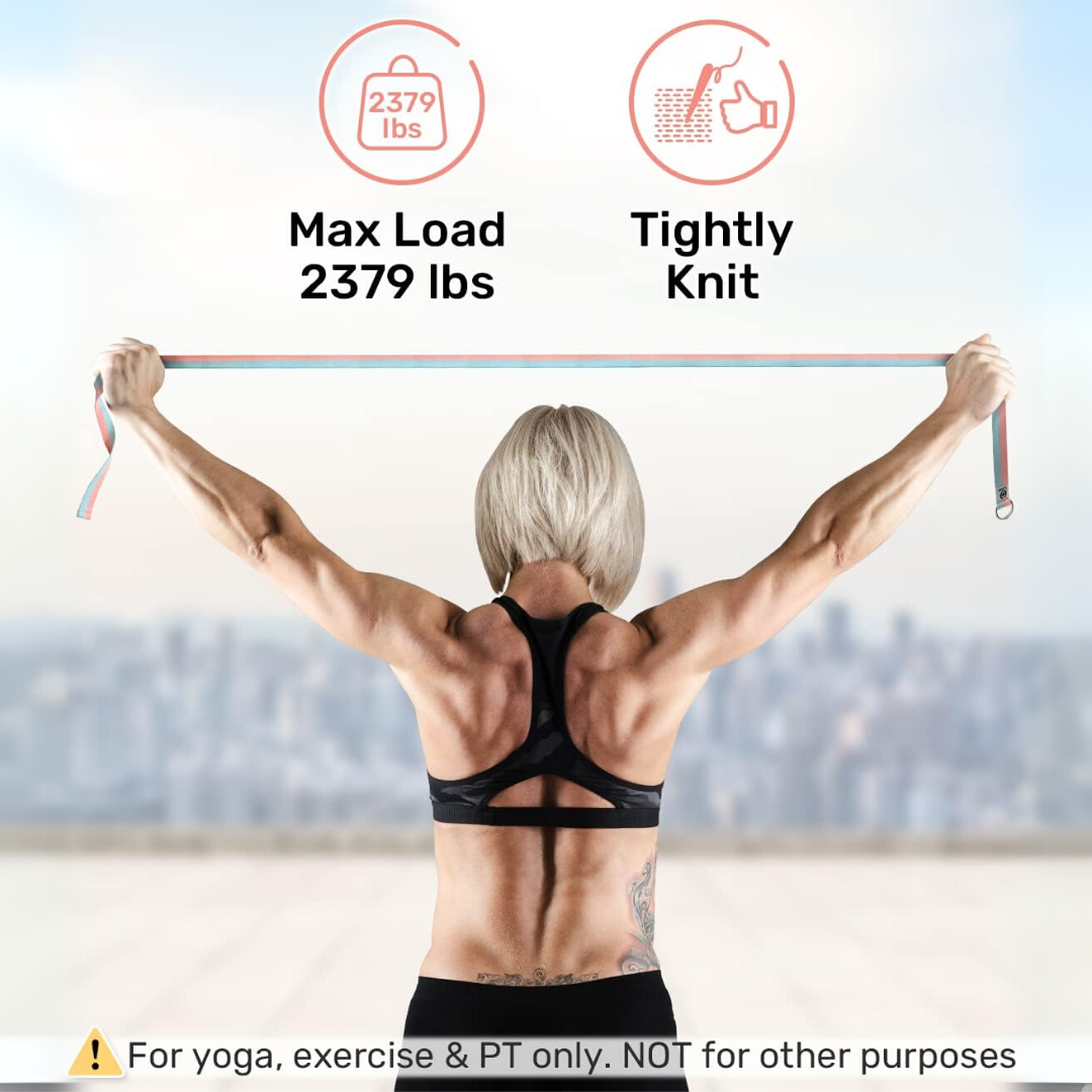FlexFit – Adjustable Yoga Strap with D-Ring