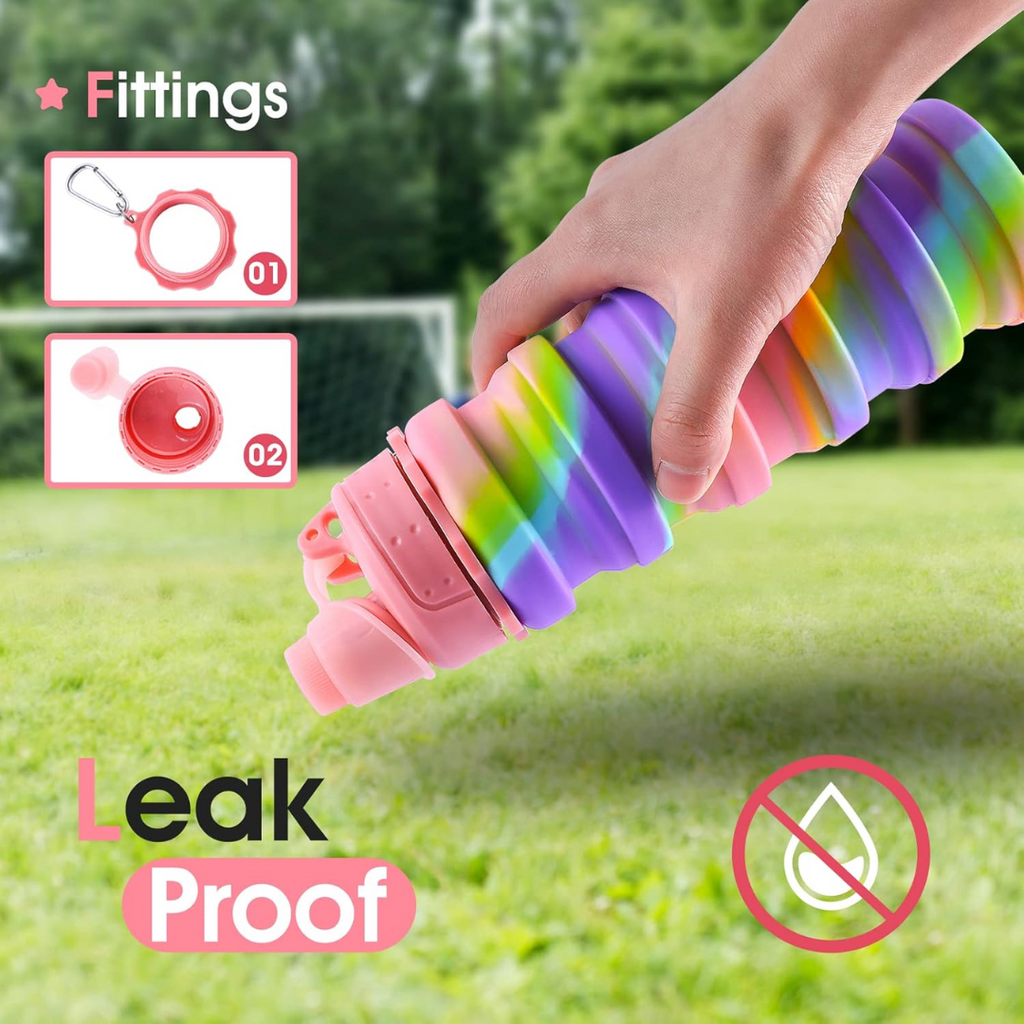 FlexiHydrate - Compact Foldable Water Bottle for Travel