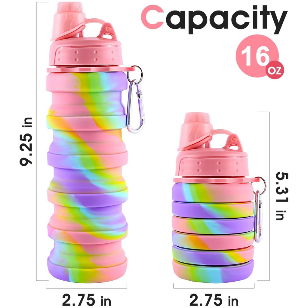 FlexiHydrate - Compact Foldable Water Bottle for Travel