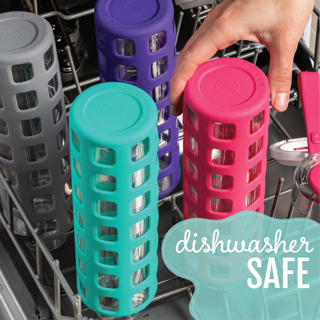 PureSip – Sustainable Glass Water Bottle with Flip Lid