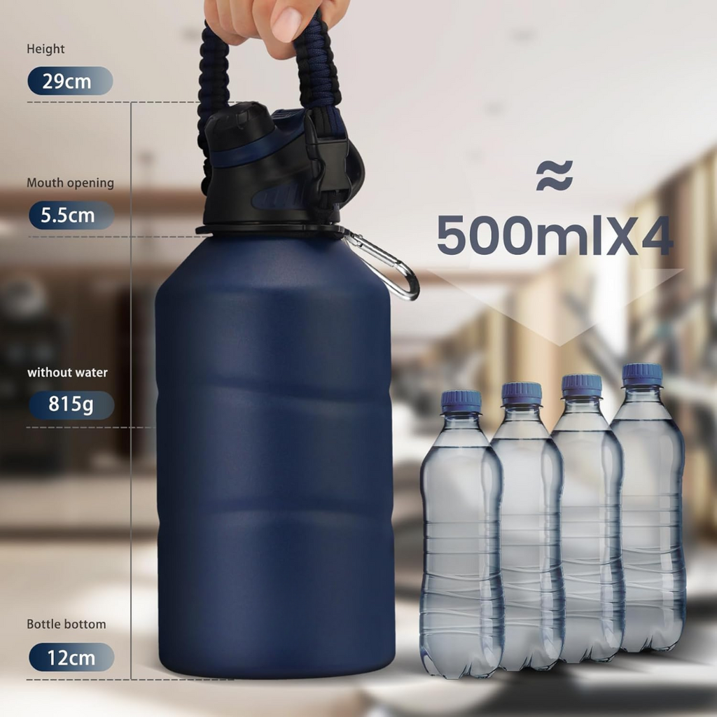 HydroGuard - Insulated Water Bottle 1.9L with Magnetic Lid