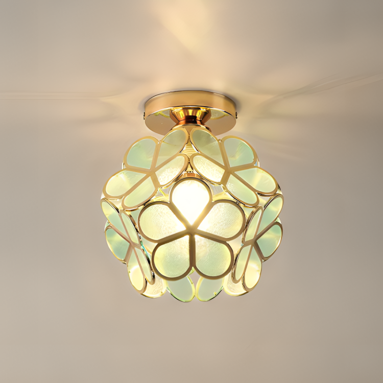 PetalLume – Retro Floral Glass Ceiling Lamp