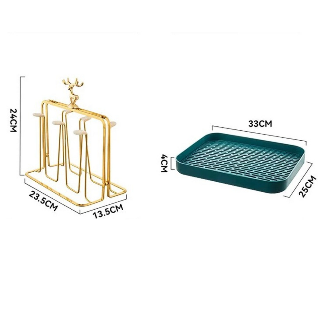 Glacio Glass Cupholder - Glass Party Holder with Reindeer Design for Luxurious Whiskey Experience