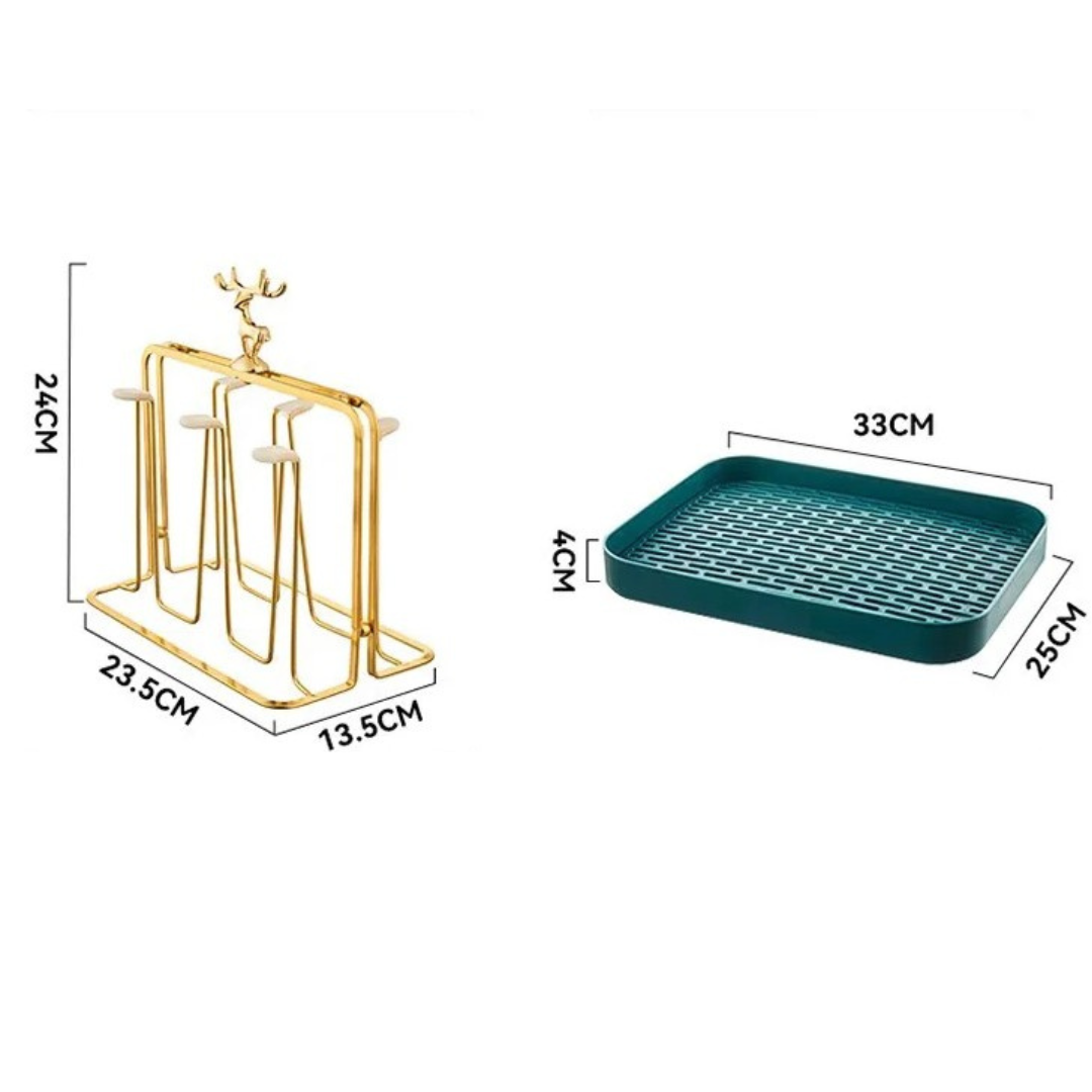 Glacio Glass Cupholder - Glass Party Holder with Reindeer Design for Luxurious Whiskey Experience