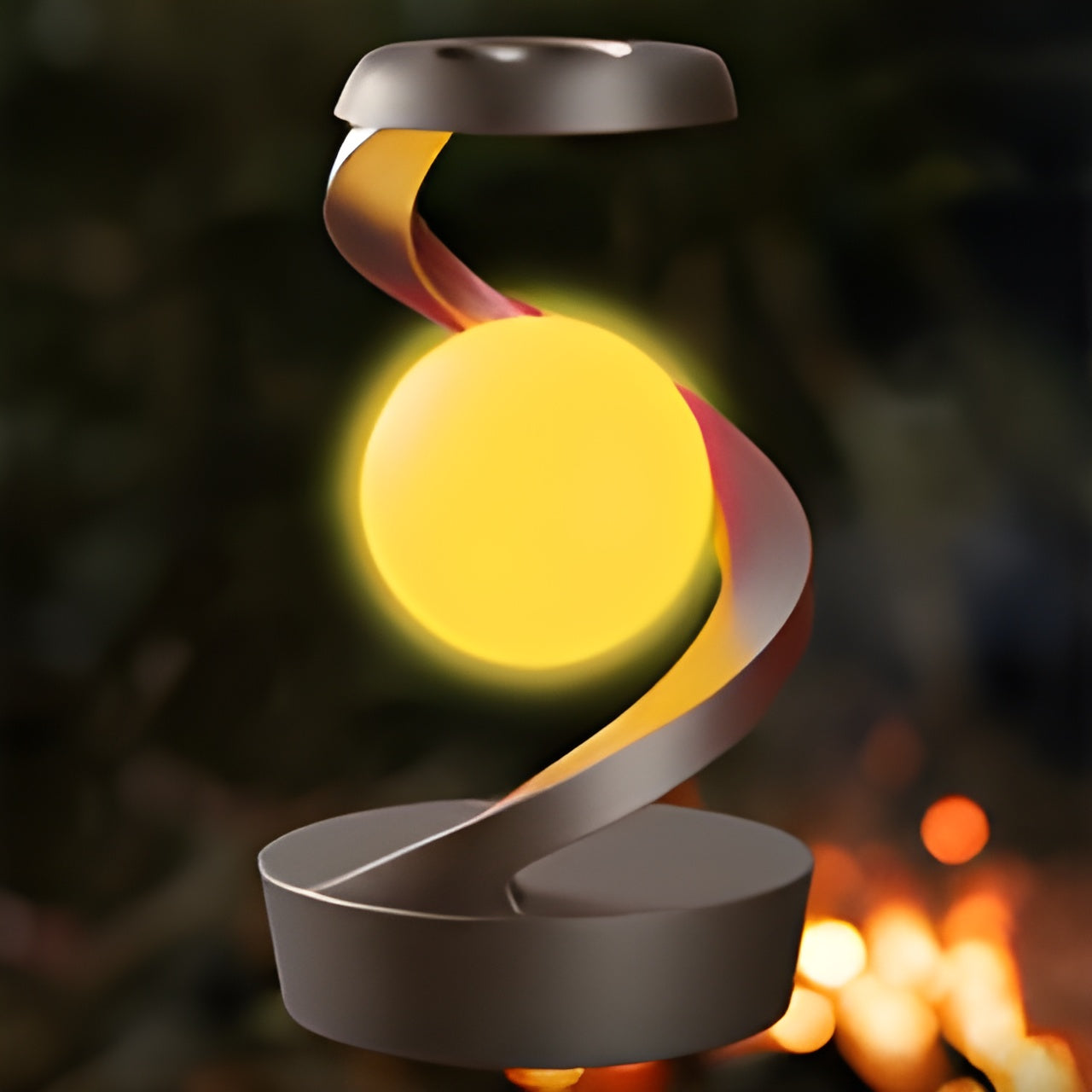 Futuristic FloatCharge Lighting Marvel with Wireless Charger