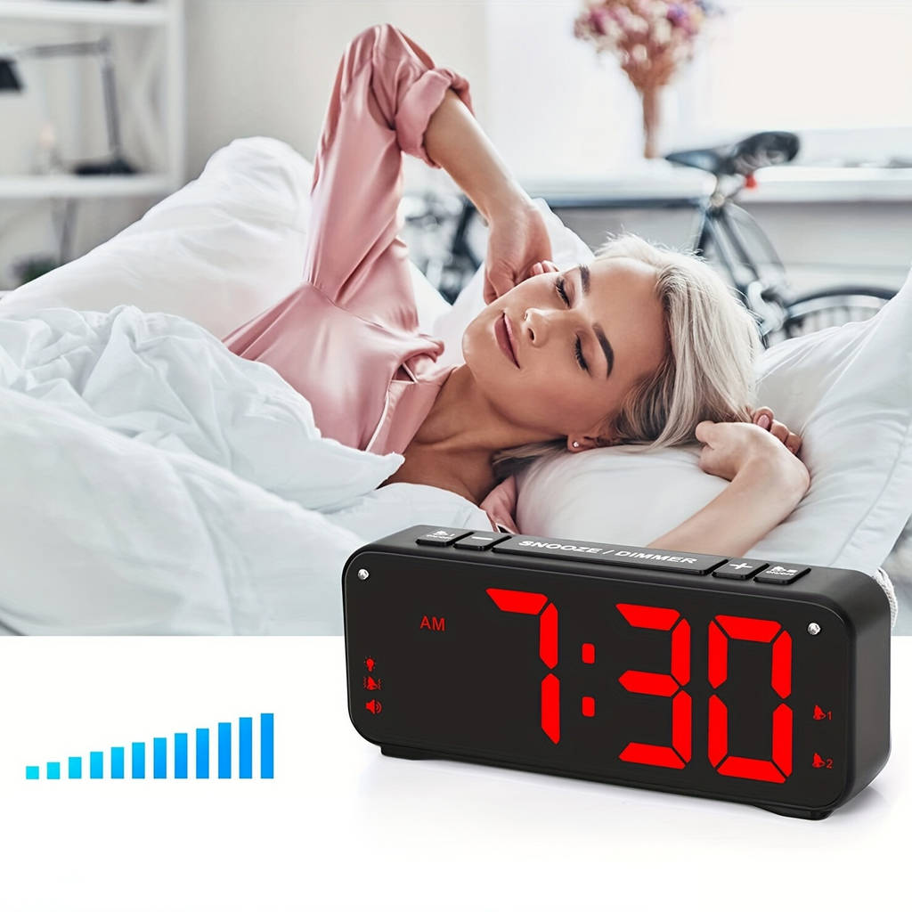 LoudClock - Premium Vibrating Alarm Clock with LED Screen