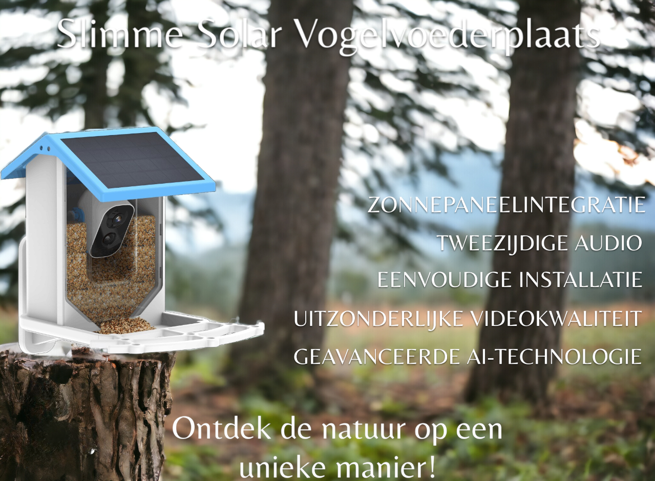 Wireless Solar Bird Feeder - Explore nature in a unique way!