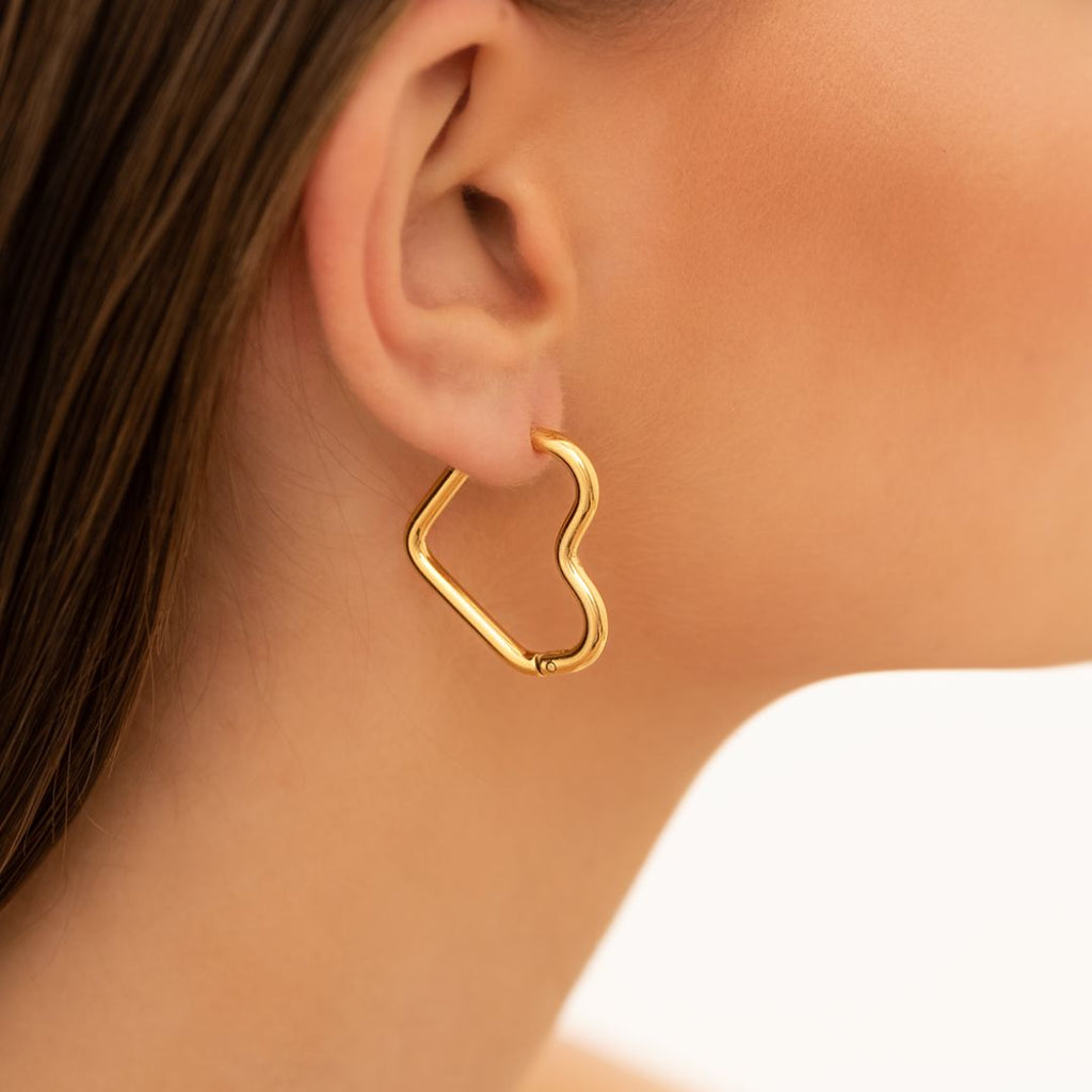 HeartLuxe Earrings - Elegant and Trendy Hoop Earrings