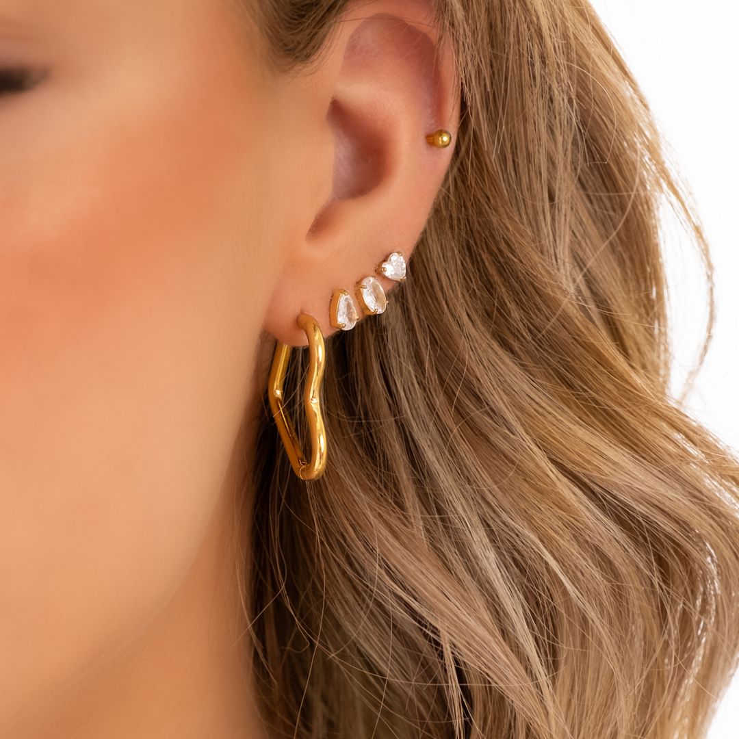 HeartLuxe Earrings - Elegant and Trendy Hoop Earrings