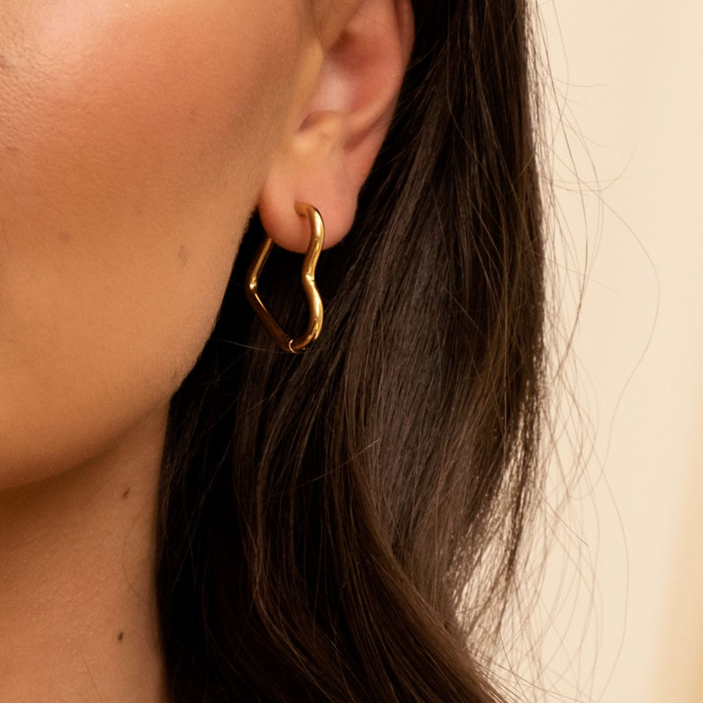 HeartLuxe Earrings - Elegant and Trendy Hoop Earrings