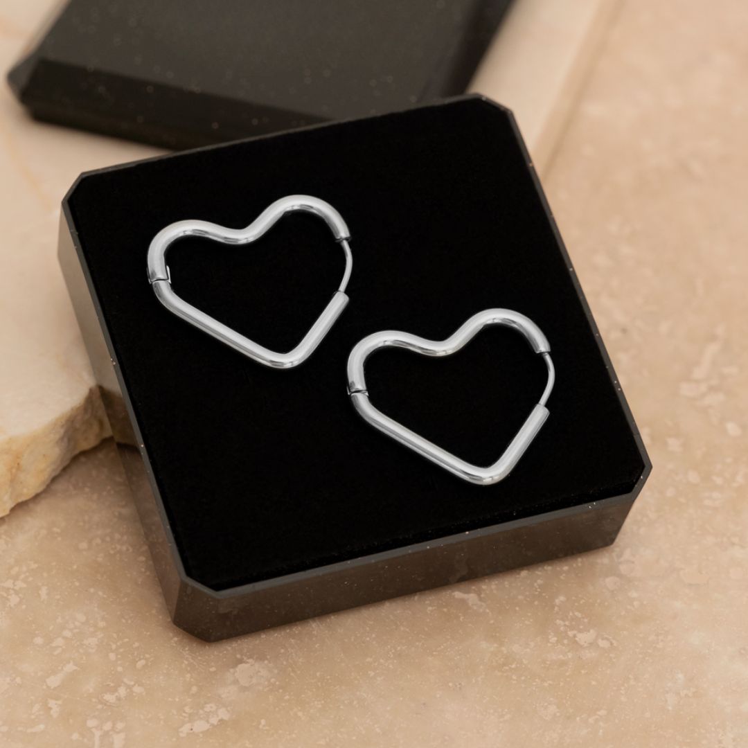 HeartLuxe Earrings - Elegant and Trendy Hoop Earrings