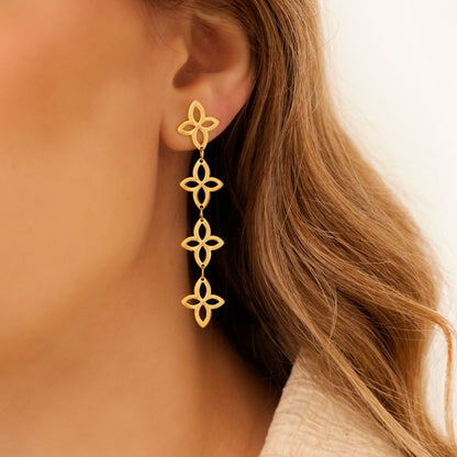 FloralGleam Earrings – Vintage Chic Jewelry
