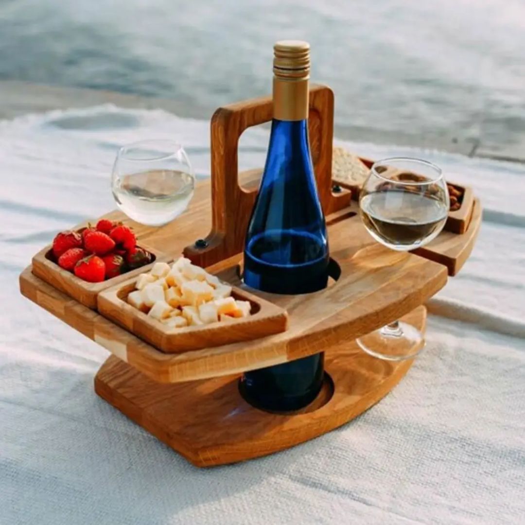 WineFold Table - Elegant Wooden Foldable Table for Wine