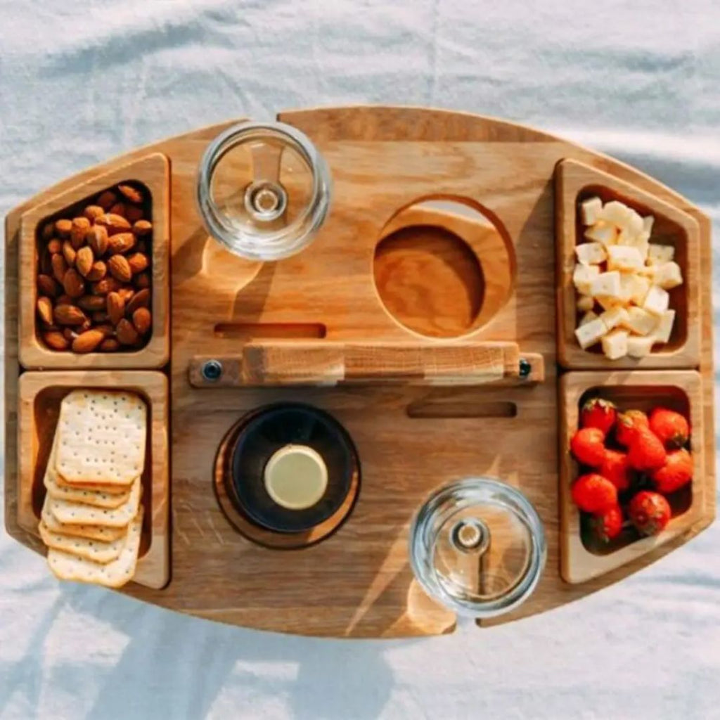 WineFold Table - Elegant Wooden Foldable Table for Wine