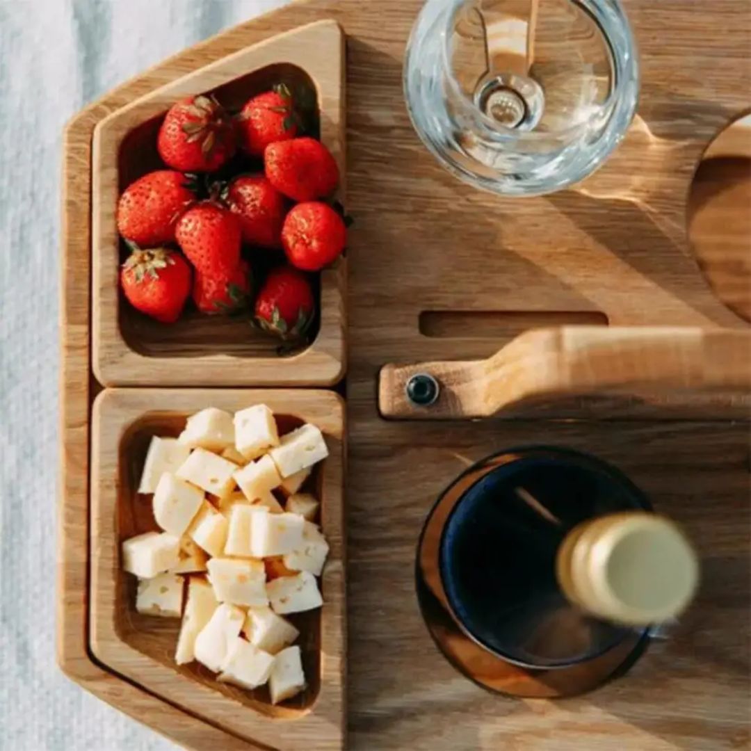 WineFold Table - Elegant Wooden Foldable Table for Wine