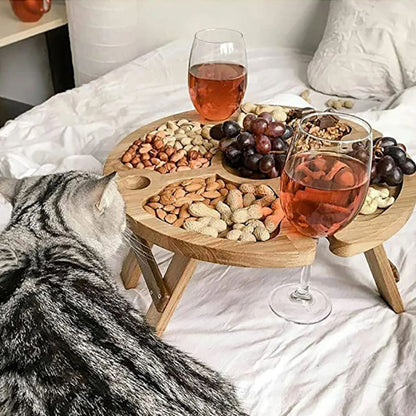 CheeseBoard Delights – Stylish Wooden Picnic Accessory