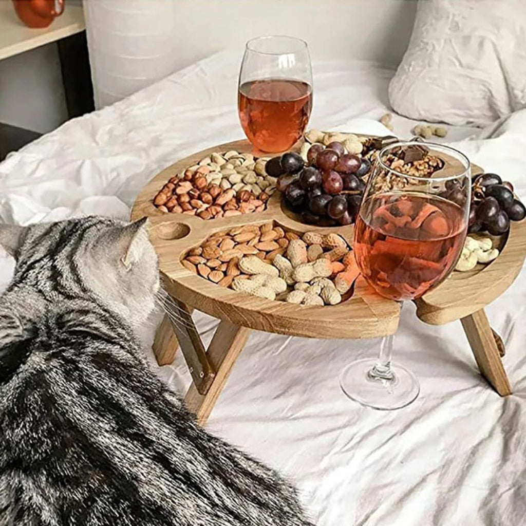 CheeseBoard Delights – Stylish Wooden Picnic Accessory