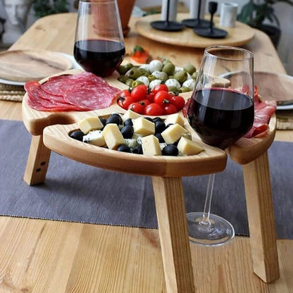 CheeseBoard Delights – Stylish Wooden Picnic Accessory