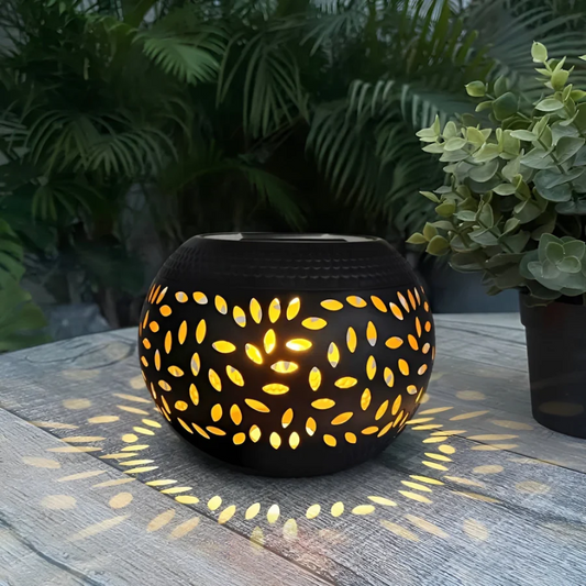 LumoPattern Solar Garden Lamp – Stylish Dappled Lighting