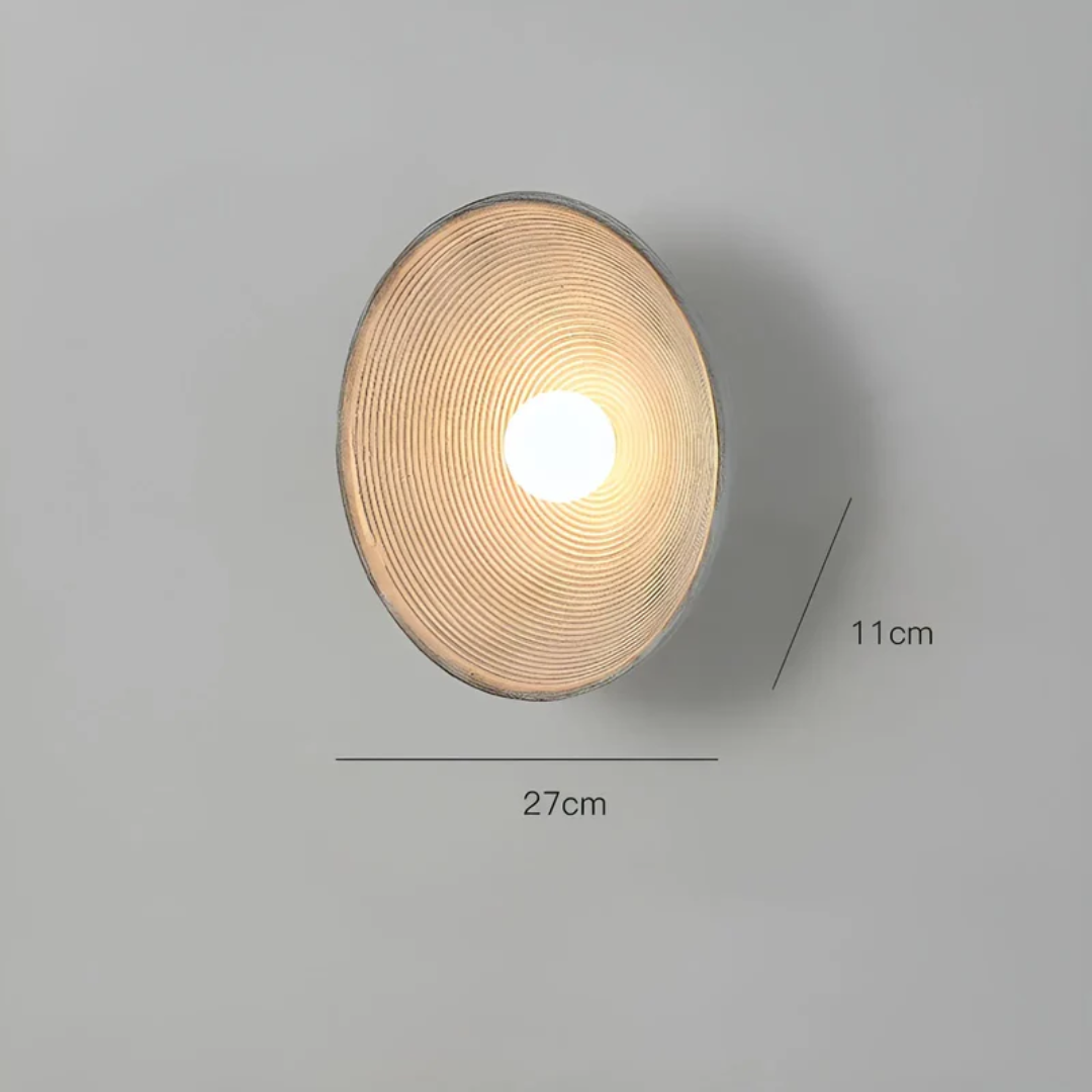 ZenGlow Disc – Japanese Wabi-Sabi Wall Light