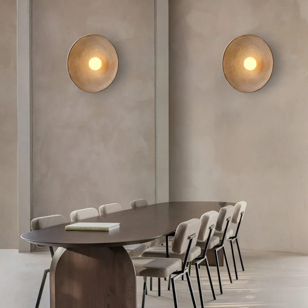 ZenGlow Disc – Japanese Wabi-Sabi Wall Light