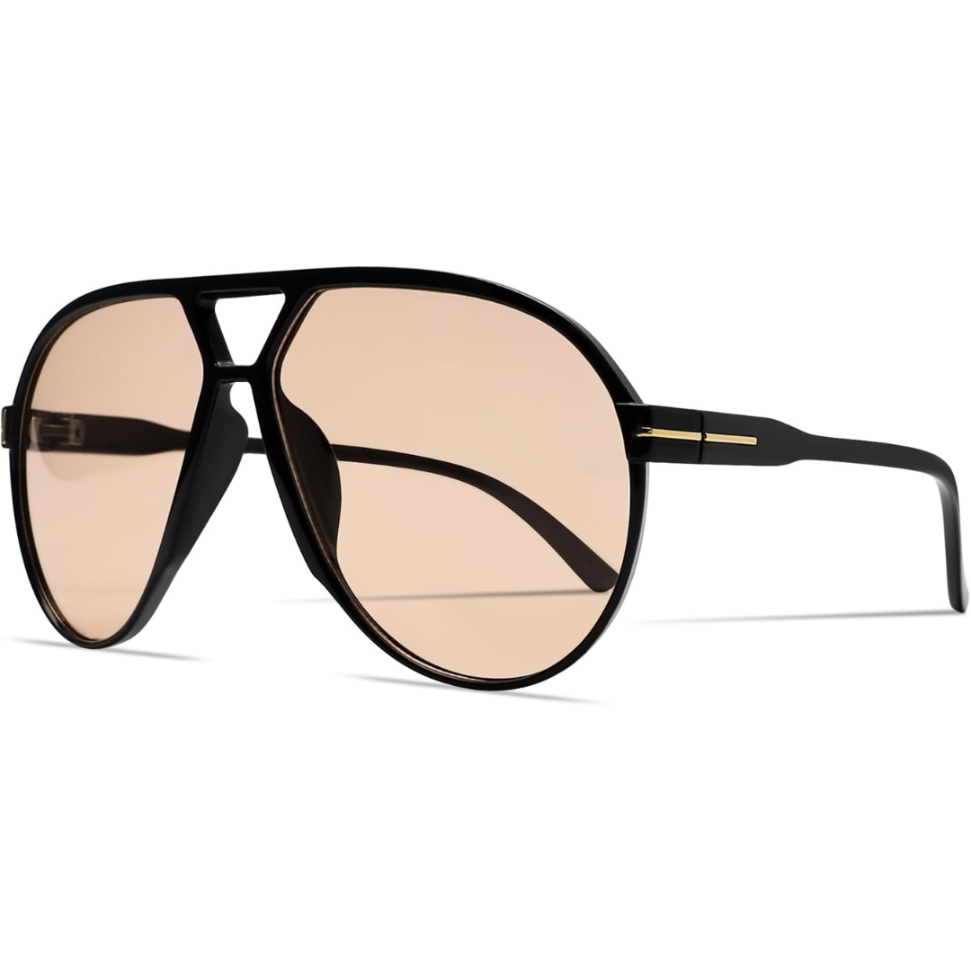AmaraVision - Retro Large Aviator Sunglasses
