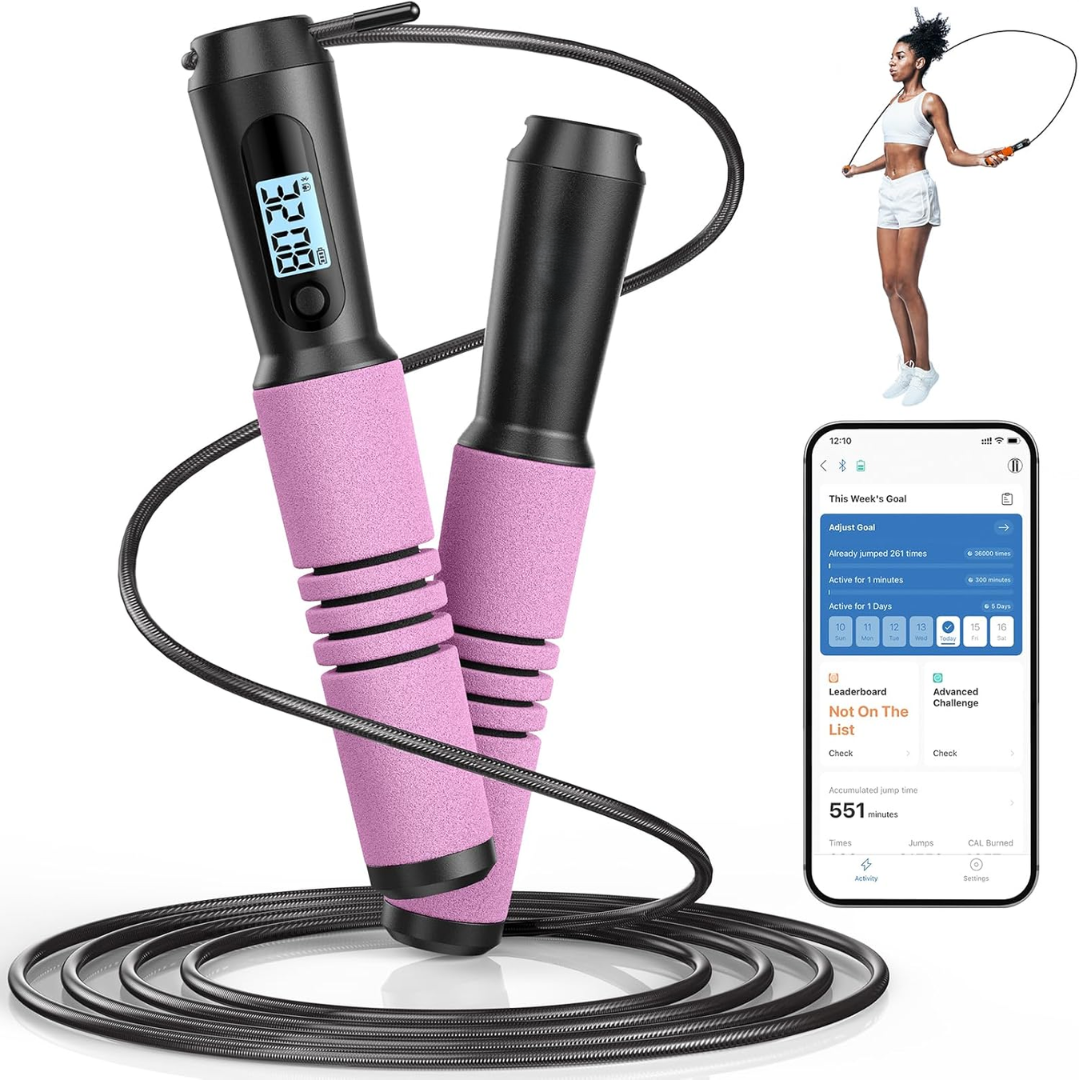 JumpFit - Smart Jump Rope with App and Knotless Design