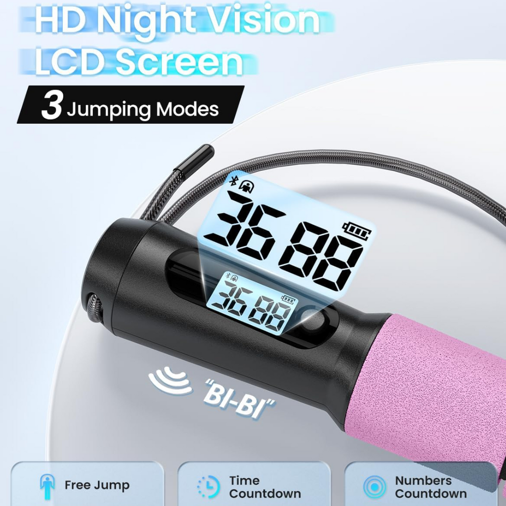 JumpFit - Smart Jump Rope with App and Knotless Design