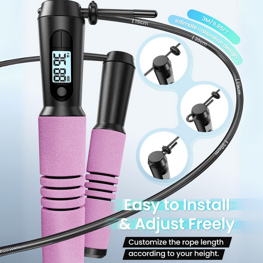 JumpFit - Smart Jump Rope with App and Knotless Design