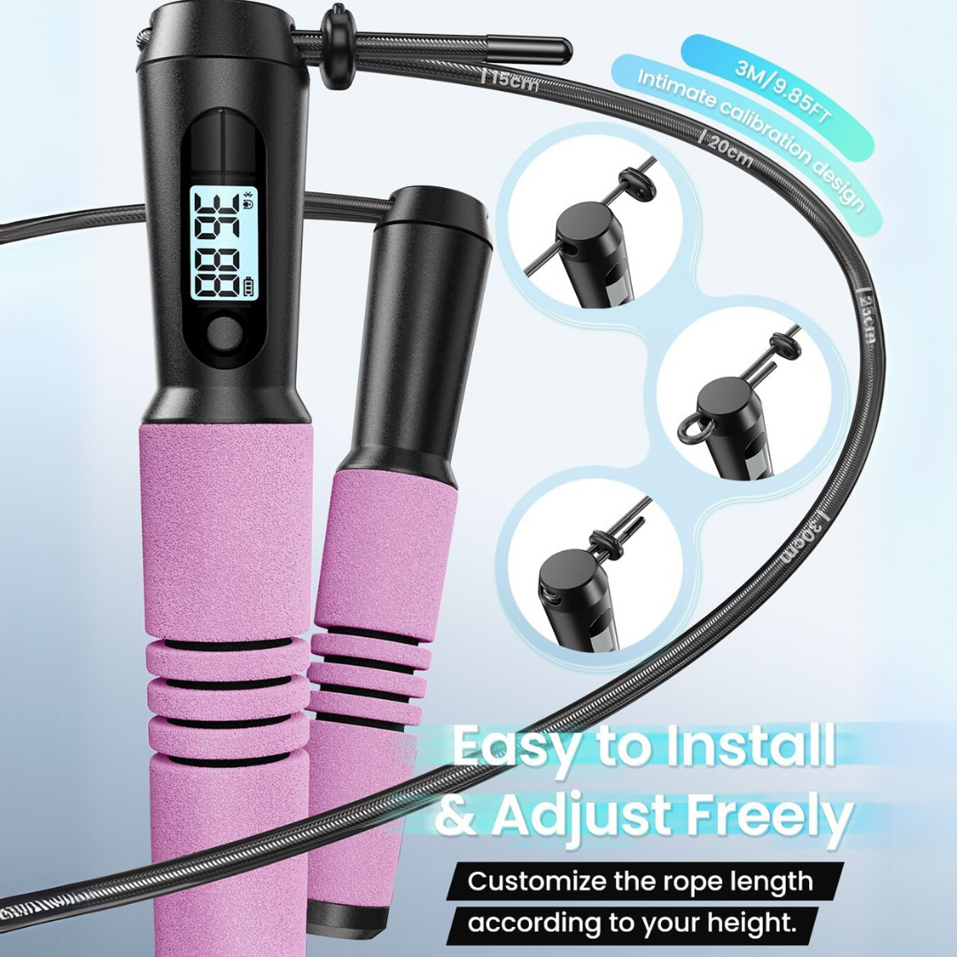 JumpFit - Smart Jump Rope with App and Knotless Design