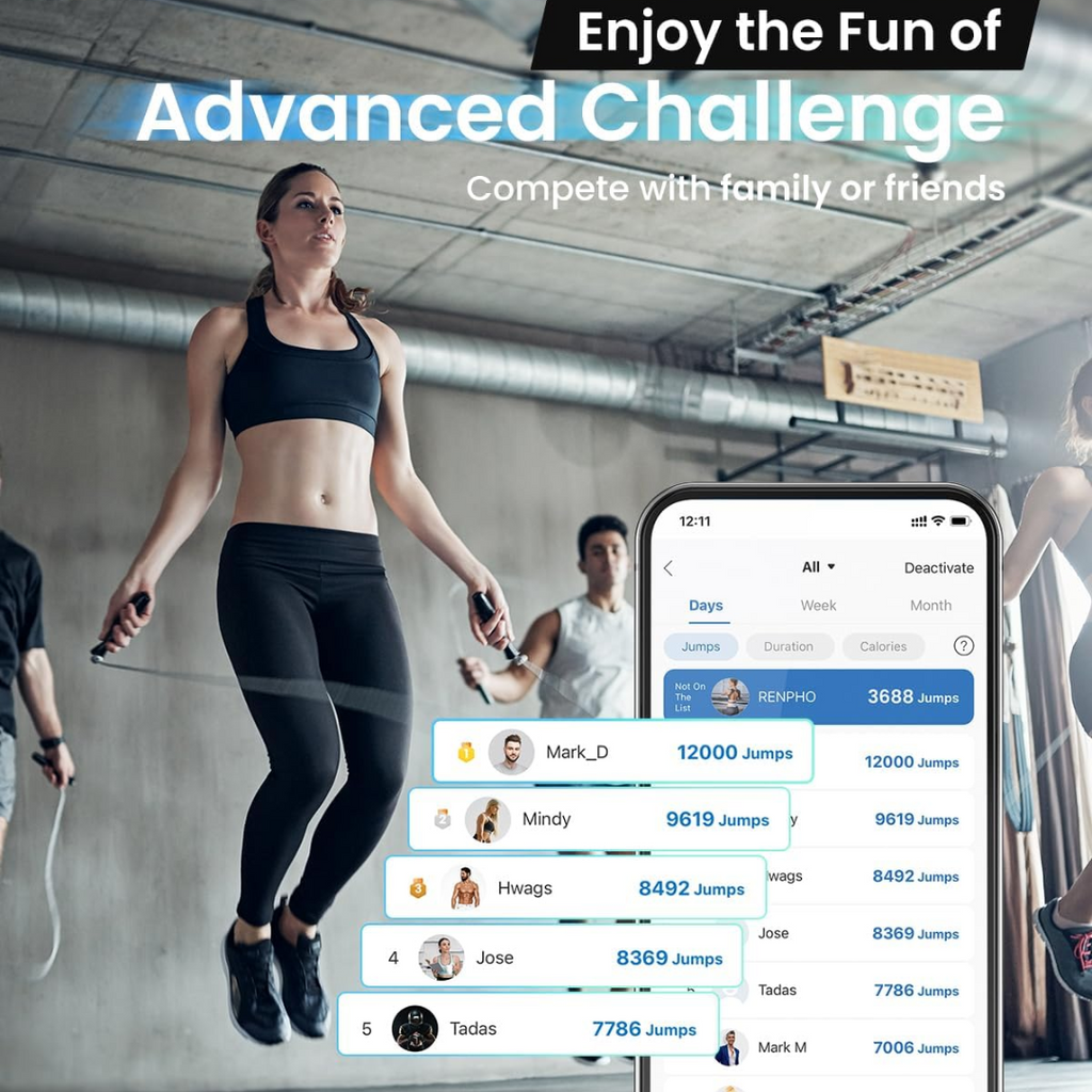 JumpFit - Smart Jump Rope with App and Knotless Design