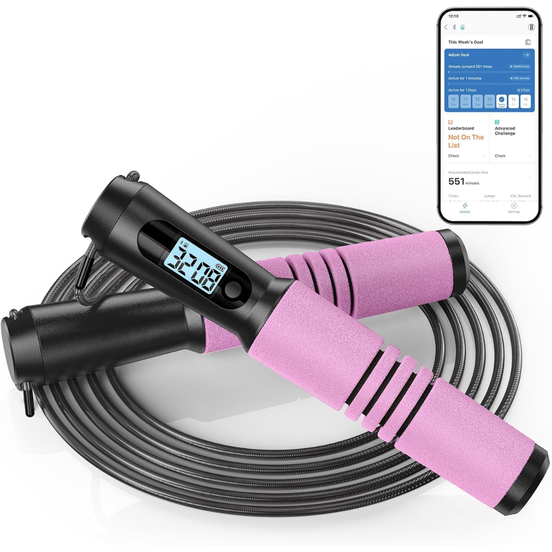 JumpFit - Smart Jump Rope with App and Knotless Design