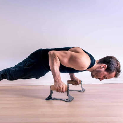 PowerGrip - Wooden Push-Up Parallettes with Anti-Slip