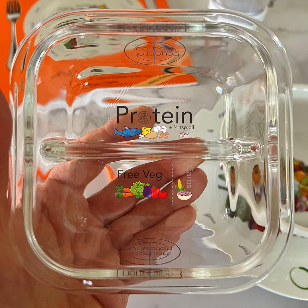 PortionMaster - Set of 3 Glass Containers for Bariatric Patients
