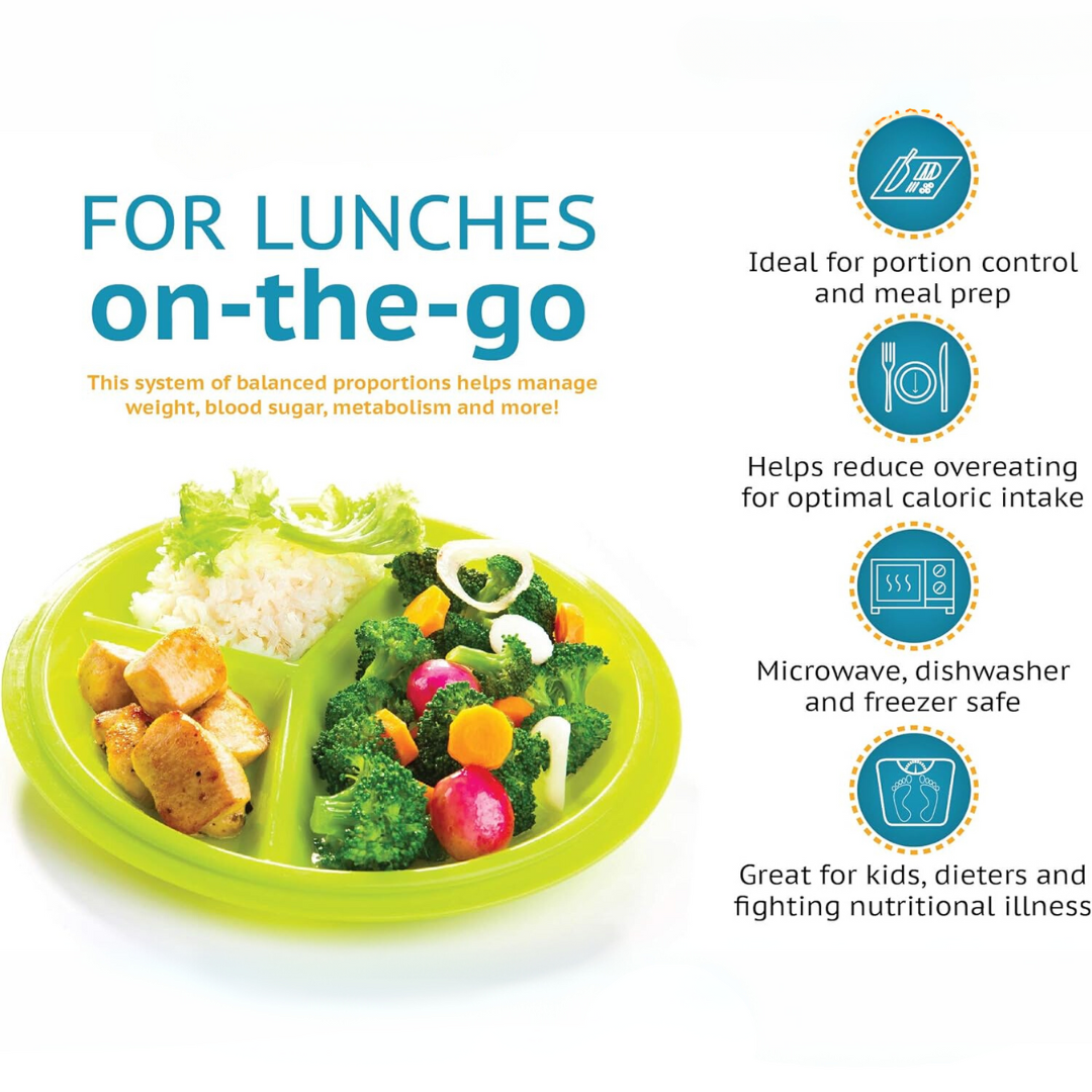 PortionMaster - Handy Travel-Friendly Portion Control Plate