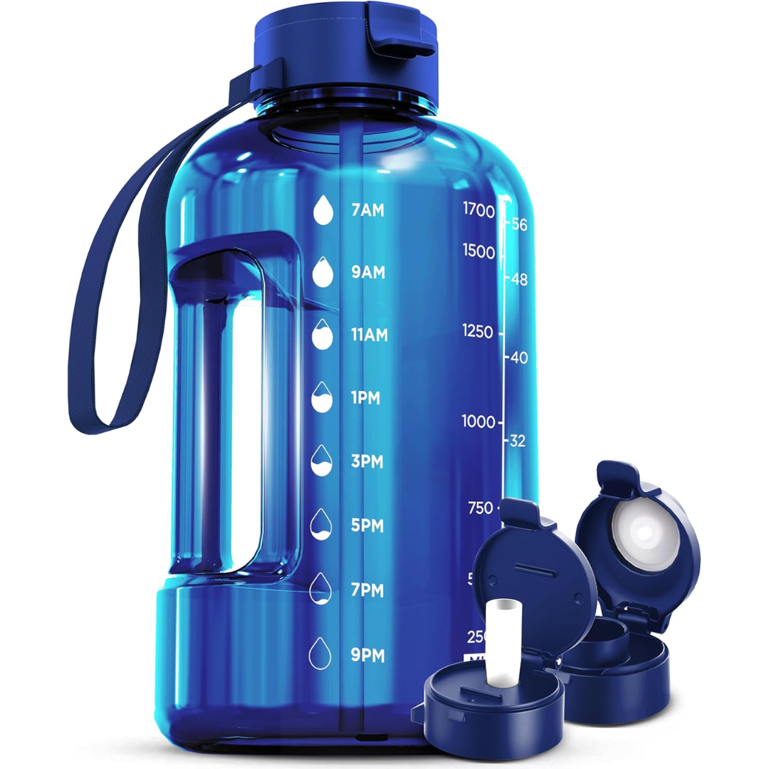 HydraMark - Elegant 2L Water Bottle with Time Marker